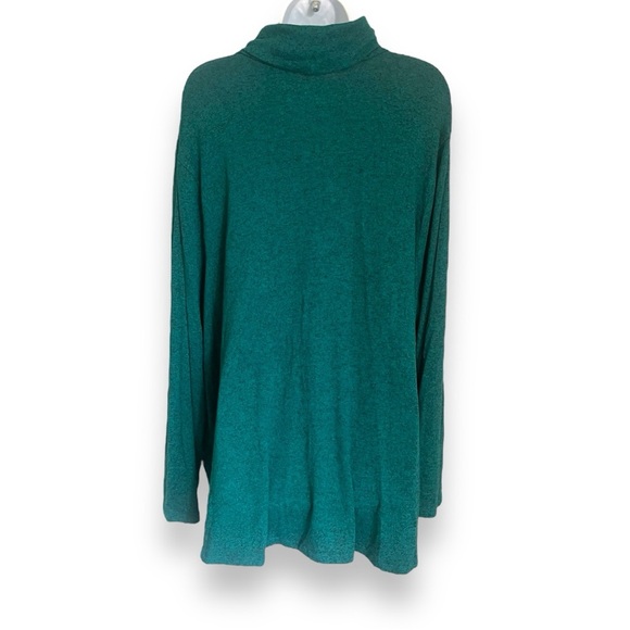 Lane Bryant Plus Size Teal Lightweight Knit Top – Stretchy Short Sleeve Blouse - Picture 2 of 4